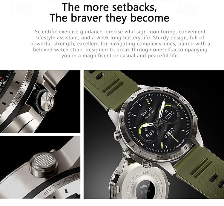 GT45 Smart Watch Men Bluetooth Call Outdoor Sports Voice Assistant Compass Health Monitoring Fitness Tracker Smartwatch 2025 - $68.99 –P2