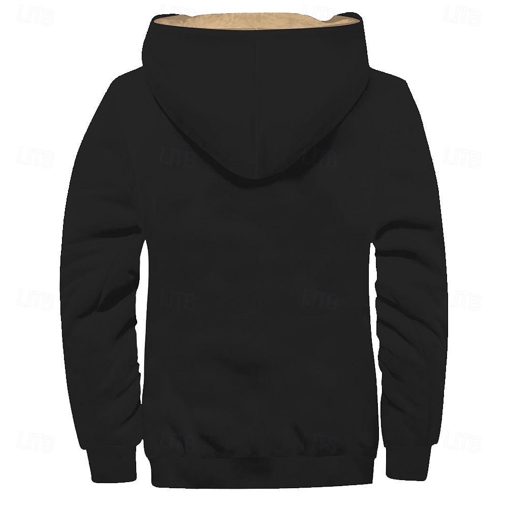 Homens Cowboy Tosão Moletons Moletom Moletom com capuz Com Capuz Moda Impressão 3D Feriado Streetwear Preto Marron Zíper Bolsos Outono Inverno Designer de 2025 por $42.99 –P4