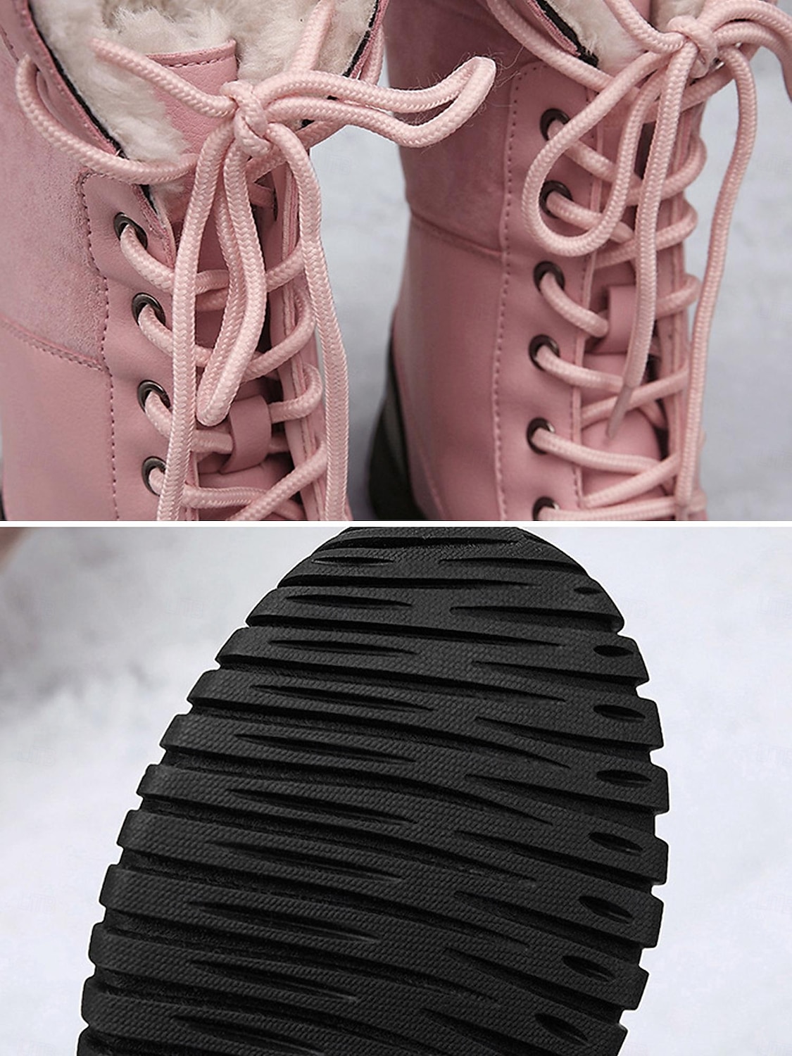 bottes de neige à lacets d'hiver pour femmes - bottes isolées imperméables doublées de fausse fourrure pour les aventures en plein air de 2025 ? $59.99 –P7