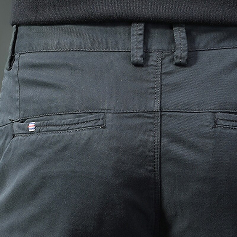 Men's Dress Pants Trousers Chinos Buttons Pocket Solid Color Comfort Formal Party Work Fashion Classic Style Black Khaki Micro-elastic 2025 - $36.99 –P6