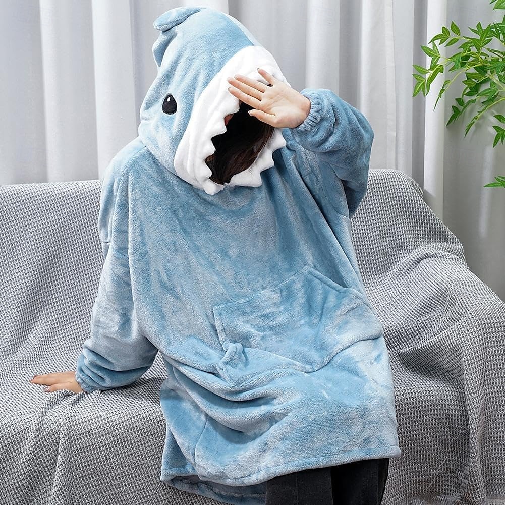 Voksne Helfarge Onesie-pysjamas Oversized hetteteppe Bærbart teppe med lomme Onesie-pysjamas Kigurumi pyjamas søt stil Til Damer og Herrer Karneval Maskerade Tegnefilm 2025 - $44.99 –P3