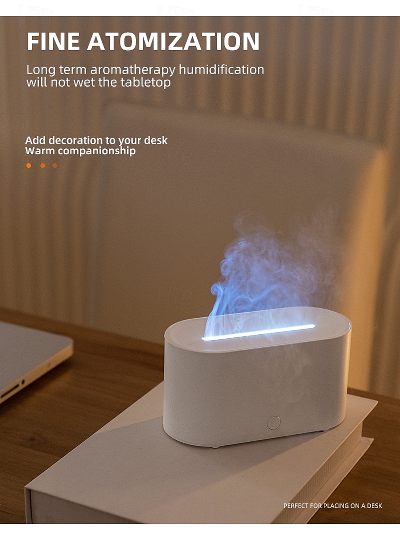 Colorful Simulation Flame Aromatherapy Machine Desktop Home Office USB Air Humidifier Aromatherapy Machine 2025 - $21.99 –P8