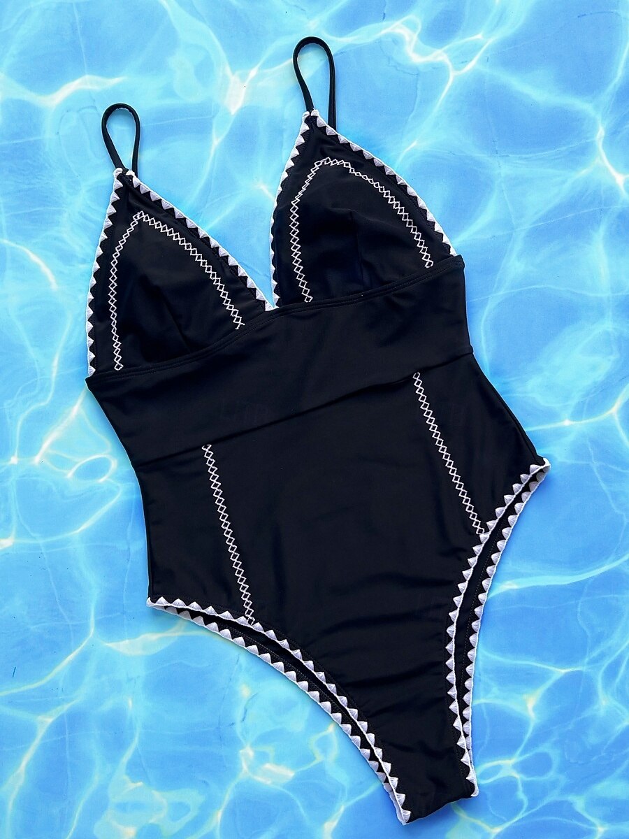 Dam Badkläder En bit Monokini Baddräkt Öppen rygg Magkontroll Hög midja Smal Semester Standkläder Ensfärgat Halterneck Ärmlös Baddräkter 2025 - $28.99 –P3