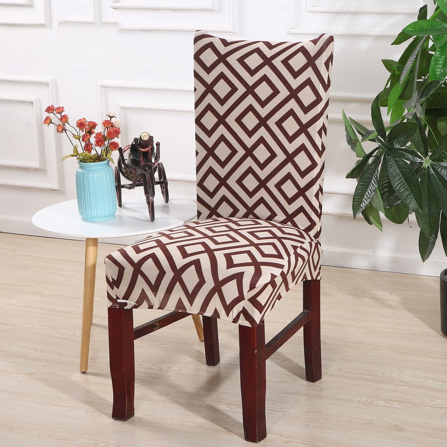 Funda elástica para silla de comedor, funda elástica y duradera para silla de comedor con respaldo alto, ideal para proteger y refrescar las sillas de comedor, agrega comodidad y estilo a la decoración de su comedor 2025 - $10.99 –P29