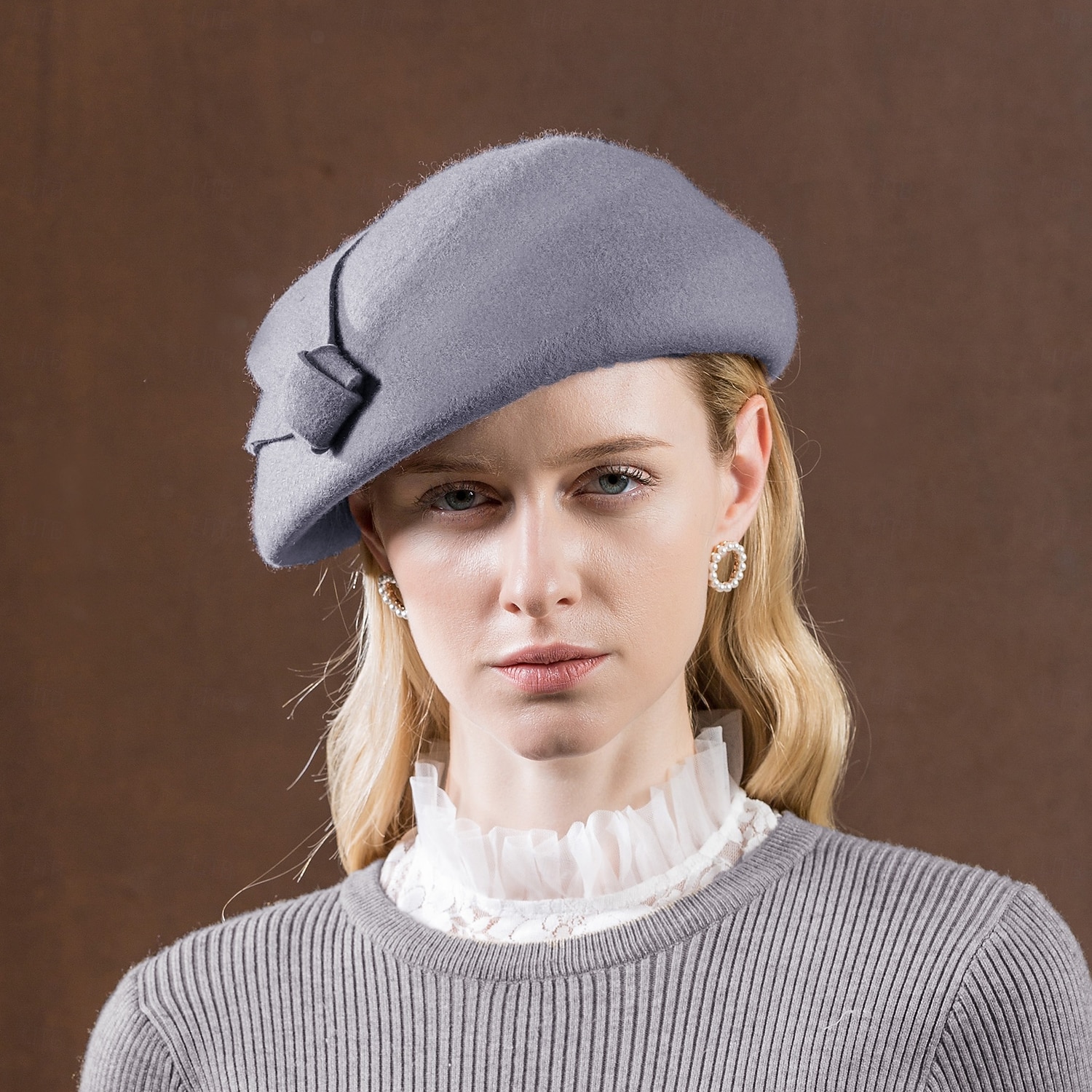 hattar 100% ull basker hatt bowler / cloche hatt bröllop tefest elegant bröllop med ren färg skarvning huvudbonader huvudbonader 2025 - $36.99 –P1