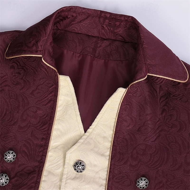 Punk & Gothic Medieval Renaissance Coat Jacket Tailcoat Prince Nobleman Men's Royal Steampunk Halloween Masquerade Event / Party Masquerade Adults' Coat 2025 - $51.99 –P5