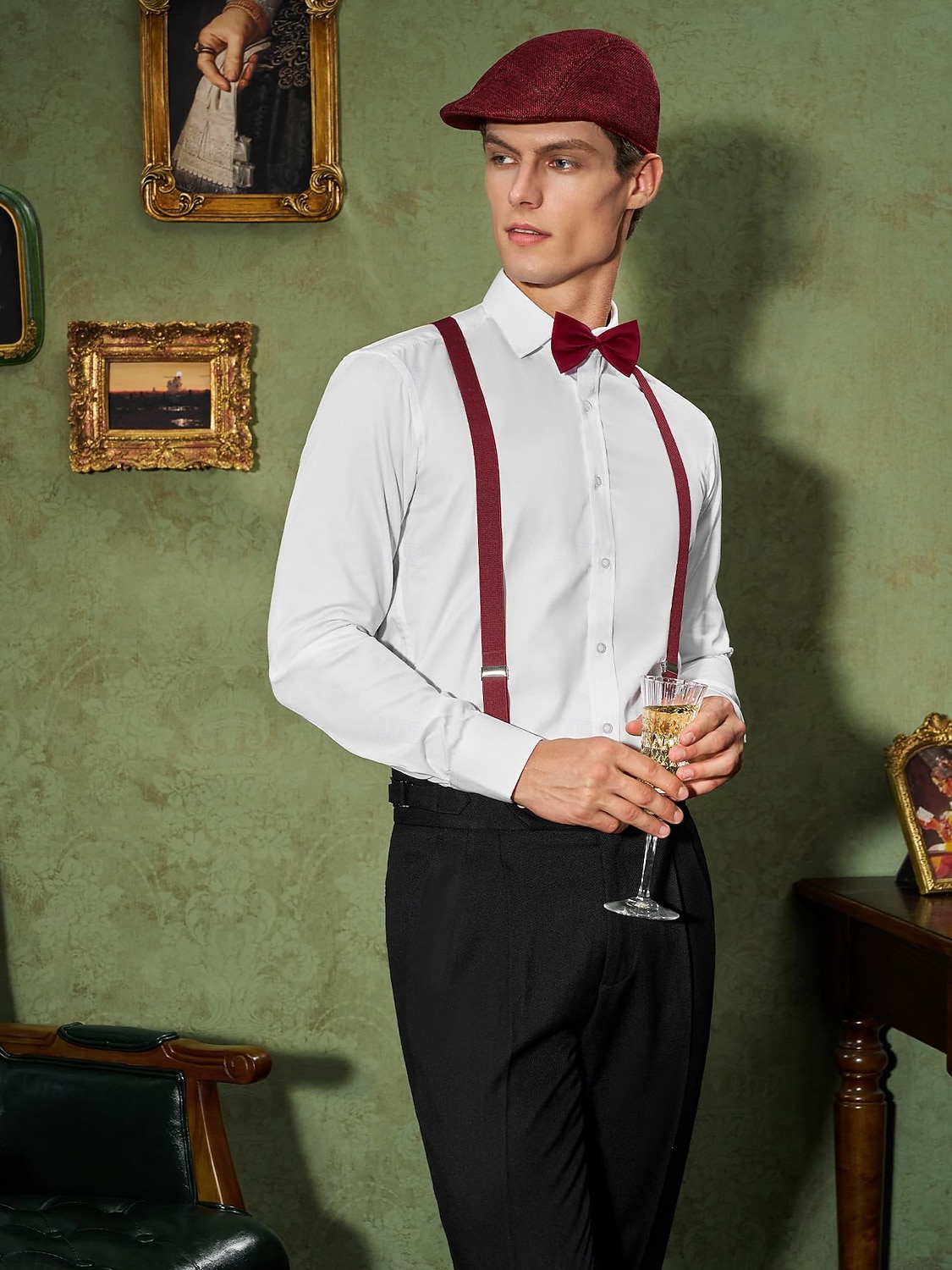 Suspenders Men's 20's Outfit Suspenders Twenties Style