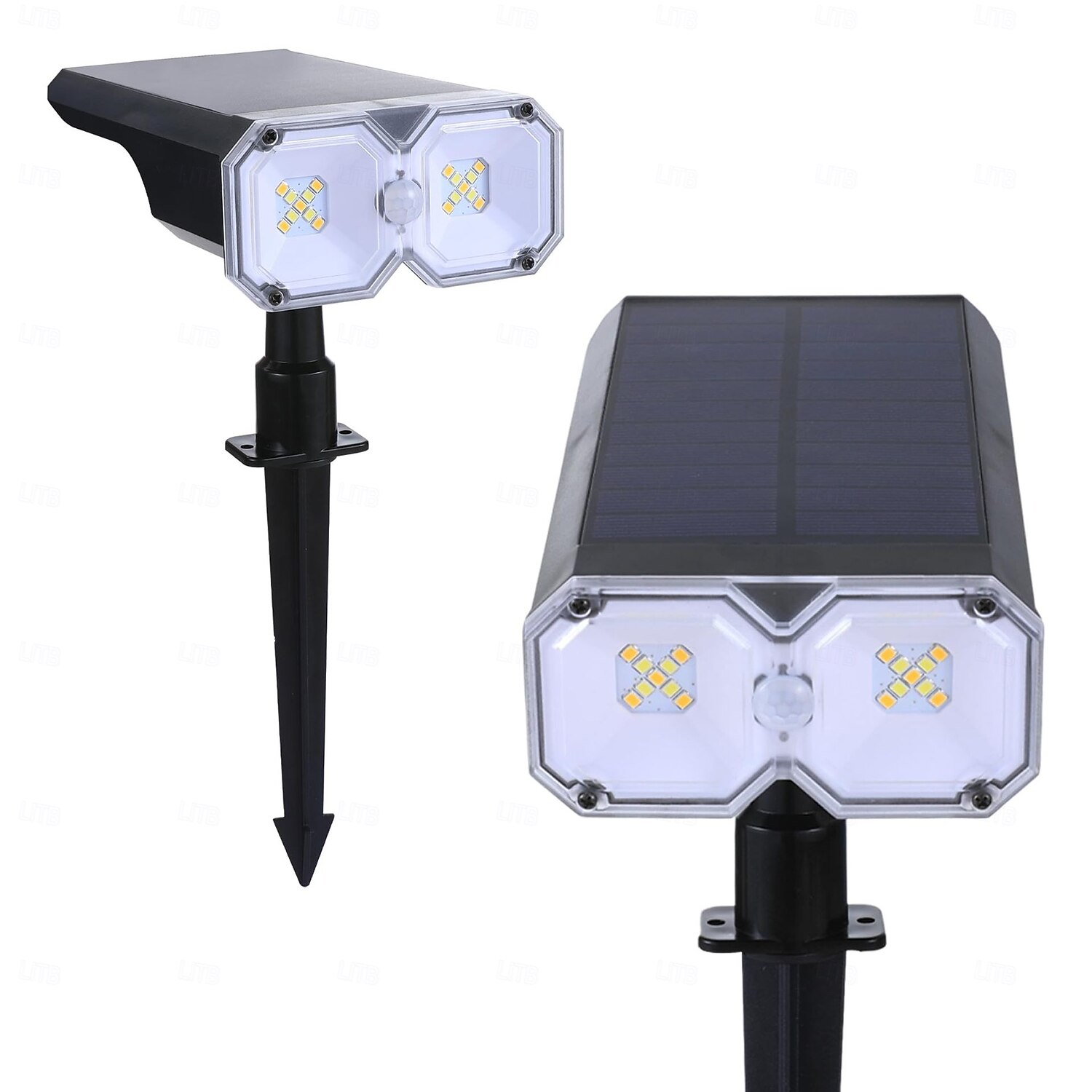 solarne reflektory zewnętrzne czujnik ruchu oświetlenie trawnika 2 tryby zewnętrzne reflektory wodoodporne oświetlenie ogrodowe boże narodzenie świąteczne drzewo ogrodowe dekoracja krajobrazu 2025 - $39.99 –P1