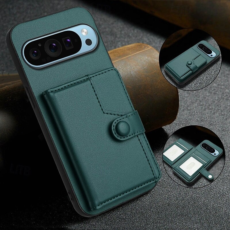 2025年 電話 ケース 用途 ピクセル9プロ ピクセル9プロXL Pixel 8 Pro Pixel 8 ピクセル9 バックカバー スタンド付き カード挿入口 耐衝撃 レトロ風 TPU PUレザー コレクション – $16.99 –P12