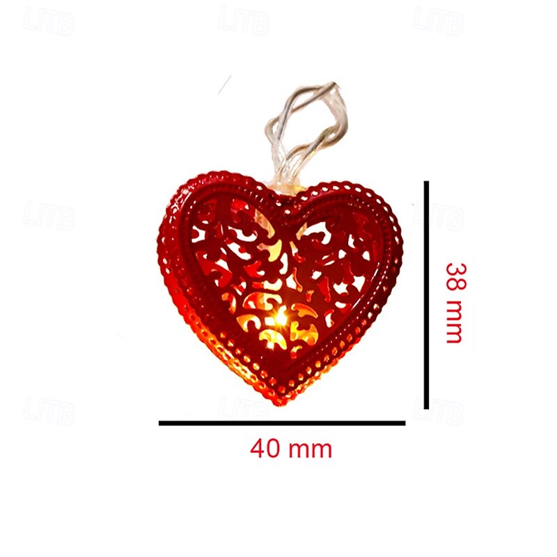 Guirlande lumineuse élégante pour réception de mariage, 1 pièce de 1,65 m à 10 LED, pour la Saint-Valentin, en fer, pour une demande en mariage, un festival, une atmosphère intérieure, une de 2025 ? $9.49 –P6