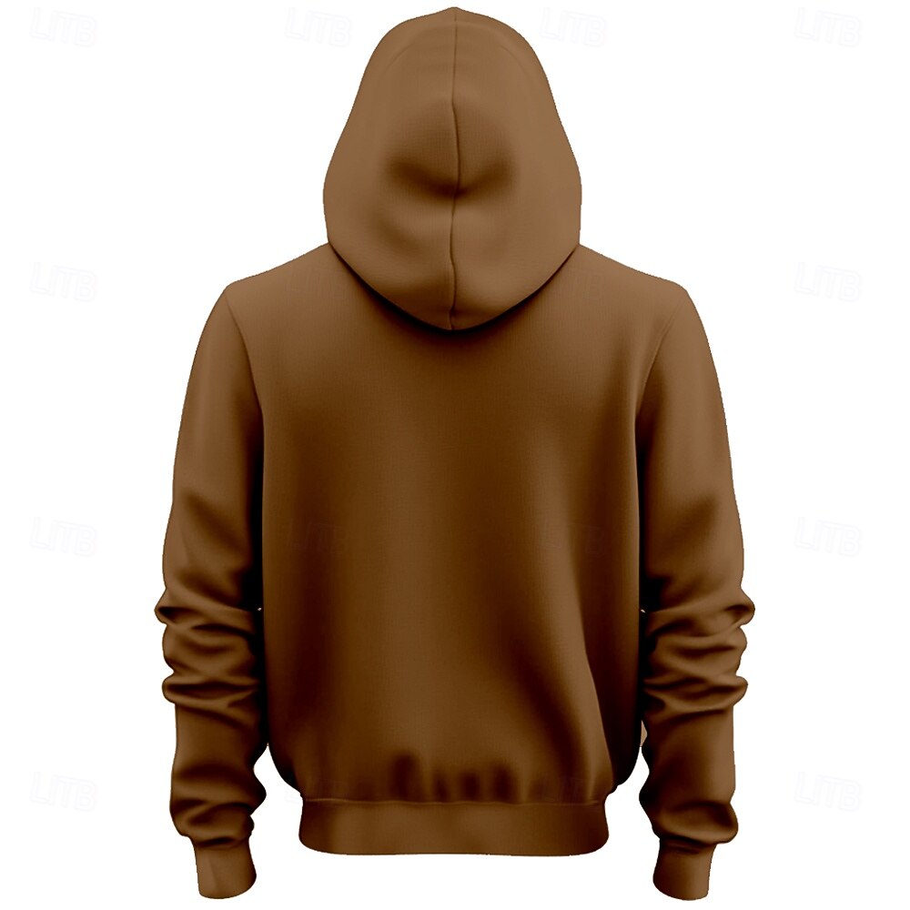 Per uomo Mucca Teschi Felpe con cappuccio Moda Quotidiano Manica Lunga Girocollo Ferie Uscire Abbigliamento casual alla moda Marrone Coulisse Autunno Inverno progettista del 2025 a $29.99 –P2