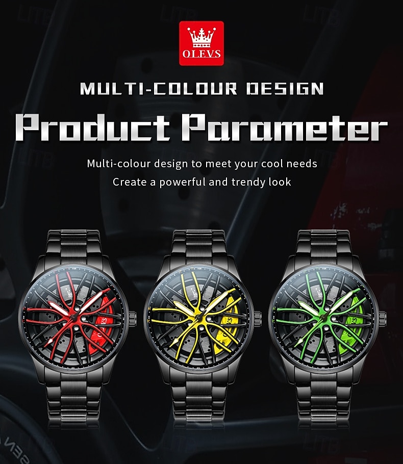 Часы OLEVS Men Quartz - креативные модные повседневные наручные часы со светящимися элементами и водонепроницаемыми стальными украшениями 2025 - $35.99 –P9