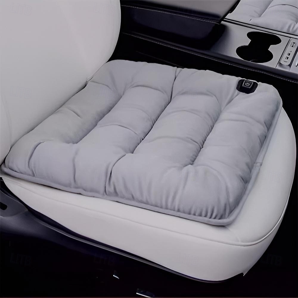 auto zimní vyhřívaný sedák usb nabíjení měkký hustý plyš 3 rychlostní stupně nastavení teploty rychlé rovnoměrné vyhřívání bezpečný protiskluzový podložka podsedák 2025 - $29.99 –P8