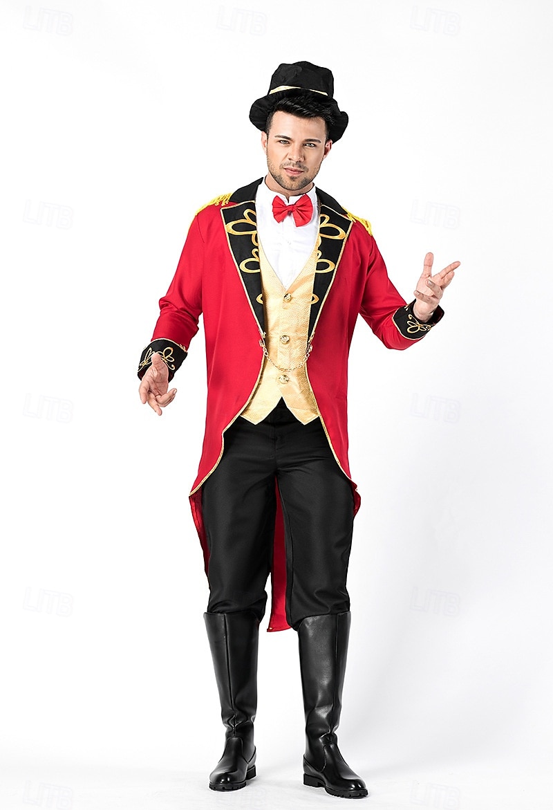 Dompteur Faschingskostüme Austattungen Kostüm Zirkusjacke Erwachsene Herren Leistung Party Klub Halloween Karneval Einfaches Karnevalskostüm 2025 - $114.99 –P3