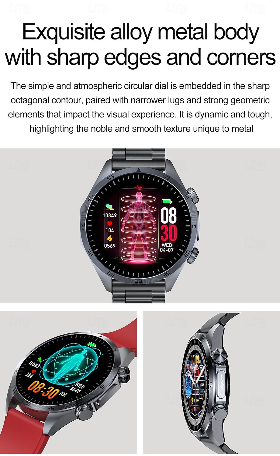 696 TK79 Smart Watch 1.47 inch Smart Band Fitness Bracelet Bluetooth ECG+PPG Temperature Monitoring Pedometer Compatible with Android iOS Women Men Message Reminder IPX-0 27mm Watch Case 2025 - $66.99 –P4