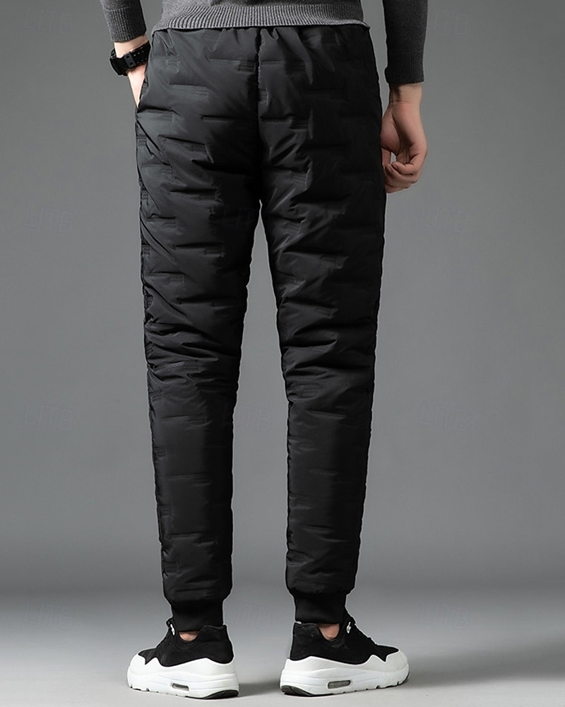 Men's Sherpa Fleece Pants Sweatpants Joggers Trousers Pocket Drawstring Elastic Waist Plain Comfort Warm Sports Outdoor Daily Fashion Casual Black 1# Black Micro-elastic 2026 - $16.49 –P12
