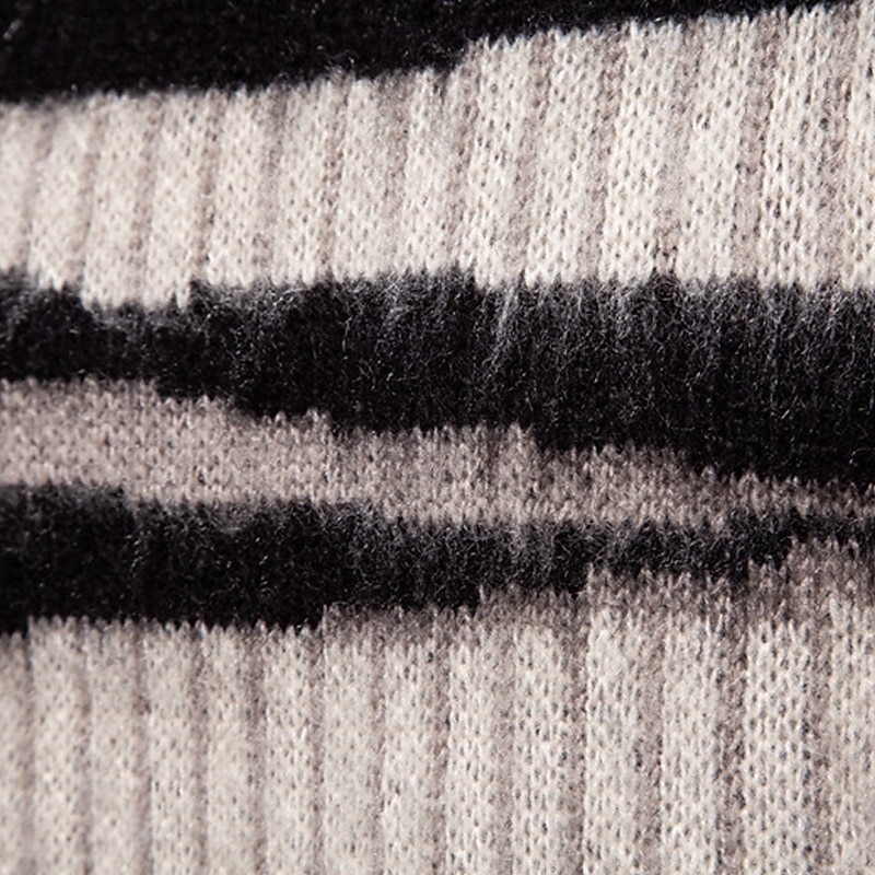 Men's Pullover Sweater Jumper Knit Sweater Ribbed Knit Regular Knitted Stripe Crew Neck Fashion Basic Daily Wear Date Clothing Apparel Fall & Winter Black M L XL 2025 - $24.99 –P5