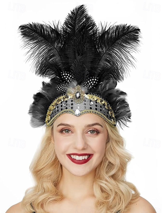 brazilský předvečer Všech svatých Čelenka Peří Dospělé Dámské předvečer Všech svatých Karneval Mardi Gras Párty Plesová maškaráda Karneval v Benátkách Jednoduché Halloweenské kostýmy Oblékněte se 2025 - $23.99 –P7