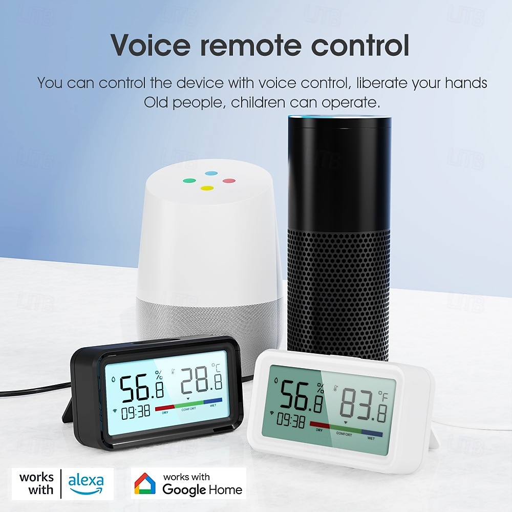 tuya termoigrometro wireless wifi termometro igrometro temperatura umidità tester sensore supporto per alexa google del 2025 a $39.99 –P9