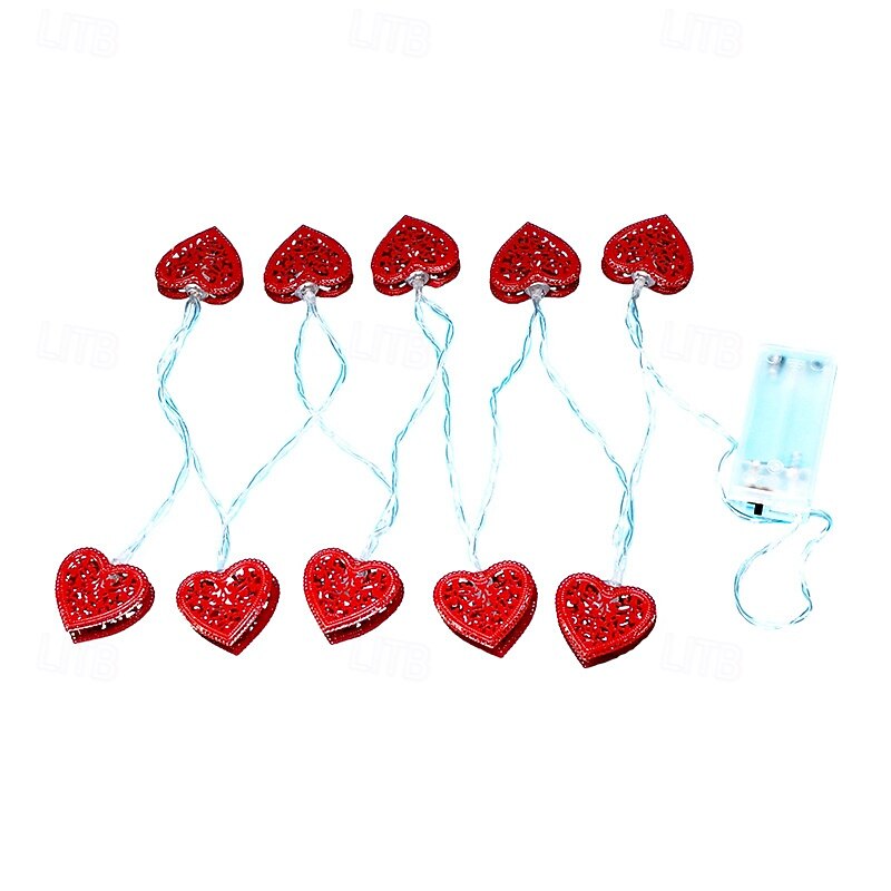 Guirlande lumineuse élégante pour réception de mariage, 1 pièce de 1,65 m à 10 LED, pour la Saint-Valentin, en fer, pour une demande en mariage, un festival, une atmosphère intérieure, une de 2025 ? $9.49 –P4