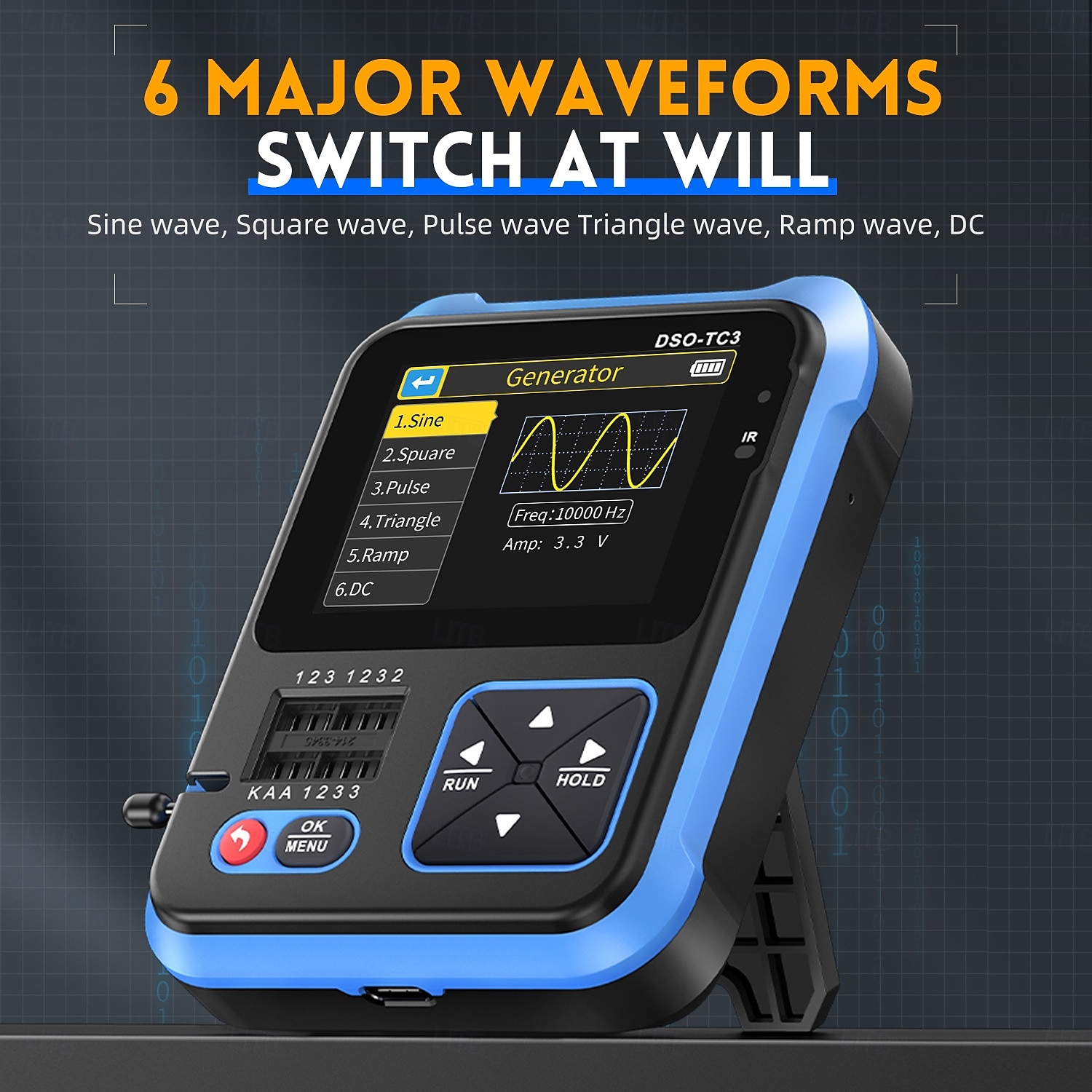 3-in-1 Digital Oscilloscope Portable Handheld Oscilloscope 500 kHz Bandwidth USB Rechargeable Digital Transistor Tester Oscilloscope with 2.4 Inch HD Colour Screen 2025 - $141.99 –P4