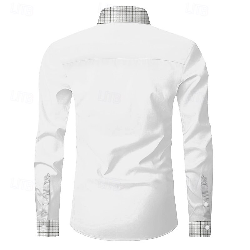 Men's Tiaras & Crowns Dress Shirt Button Up Shirt Long Sleeve Business Casual Formal Daily Holiday Fall Winter Spring & Summer Collared Shirts Button Up 3D Print Light Blue White Pink 2025 - $28.99 –P2