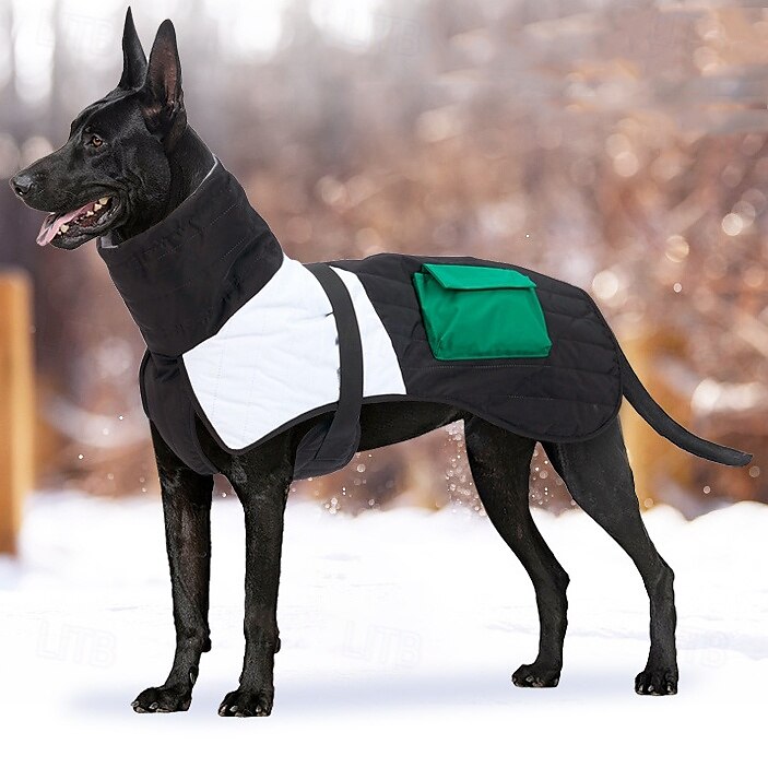 Câini Haine Puffer Jack Jachetă din lână Iarnă Impermeabil Cald Comfortabil În aer liber Interior homewear Mediu Mare 2025 - $28.99 –P5