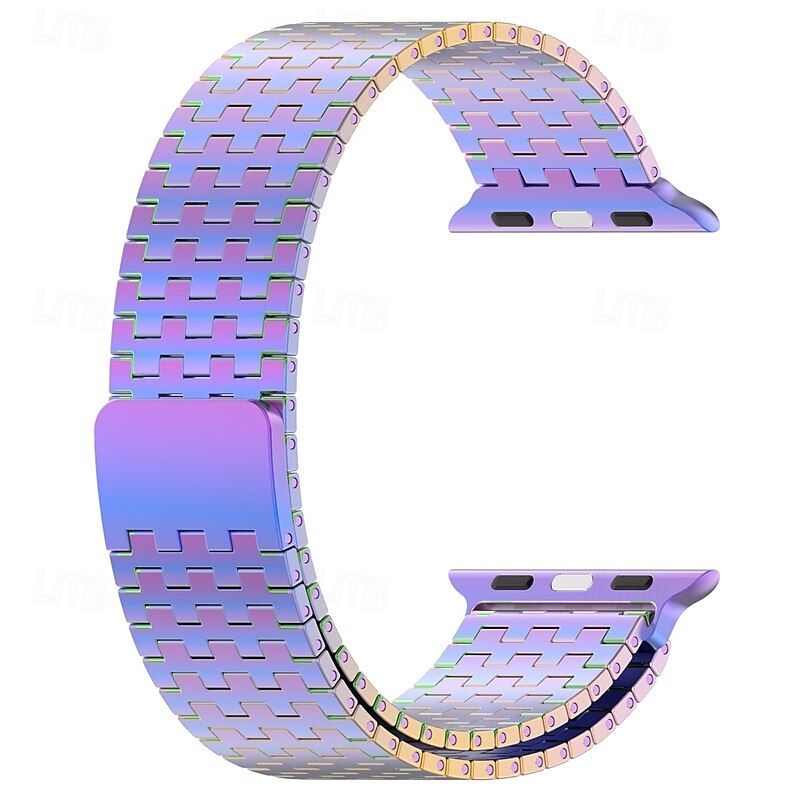 Loop Solo Compatível com Pulseira Apple Watch 38mm 40mm 41mm 42mm 44mm 45mm 49mm Fecho Magnético Ajustável Aço Inoxidável pulseira de substituição para iwatch Ultra 2 Series 9 8 7 SE 6 5 4 3 2 1 de 2025 por $25.99 –P12