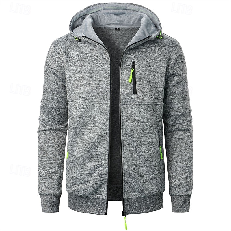 Herren Strickjacke Kurzer Pullover Zip Pullover Reißverschluss Strickpullover Gerippt Stricken Standard Tasche Feste Farbe Mit Kapuze Modisch Klassisch Urlaub Freizeitskleidung Bekleidung Herbst 2025 - $18.99 –P4