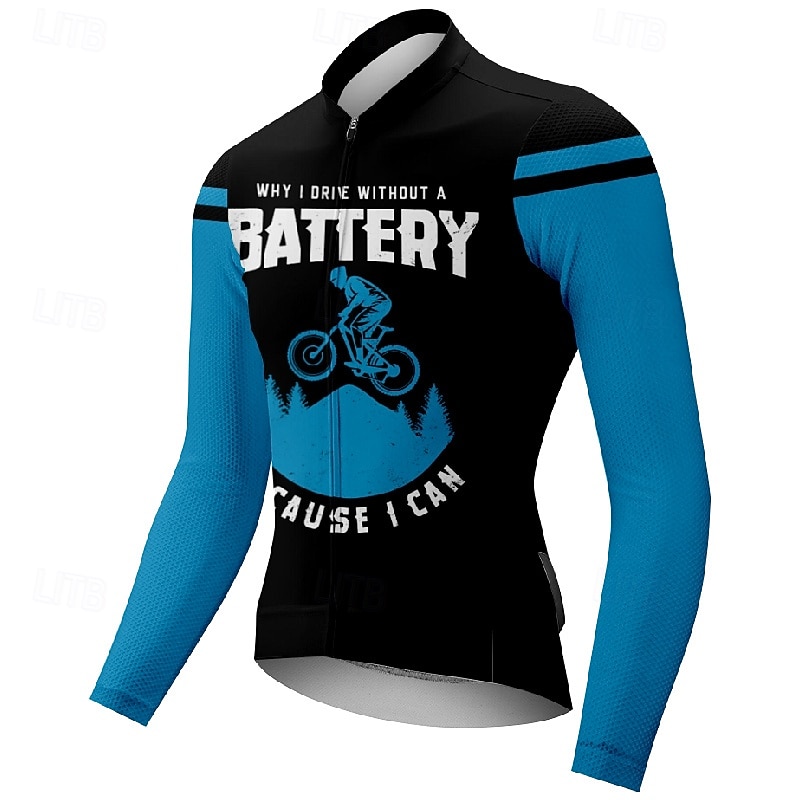Per uomo Maglia da Ciclismo Lettere & Numeri Manica Lunga Bicicletta Maglietta Maglia con 3 tasche posteriori Mountain Bike MTB Asciugatura Rapida Design Anatomico Assorbente Traspirante Gli sport del 2026 a $34.99 –P11