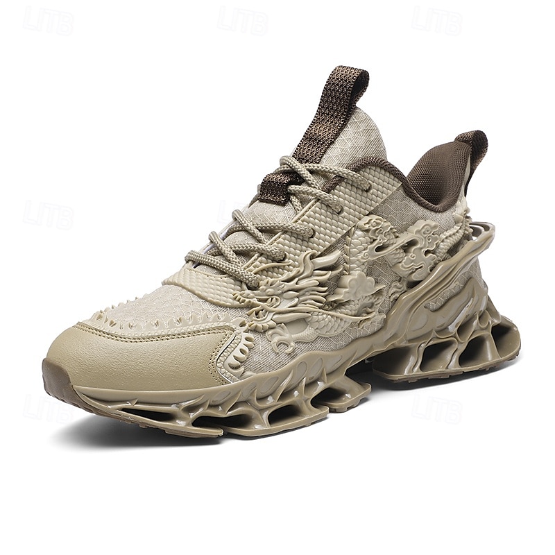 scarpe da ginnastica sportive leggere da uomo a tema drago – design unico della suola scolpita, scarpe da corsa traspiranti e comode per lo sport e lo street style del 2025 a $54.99 –P2