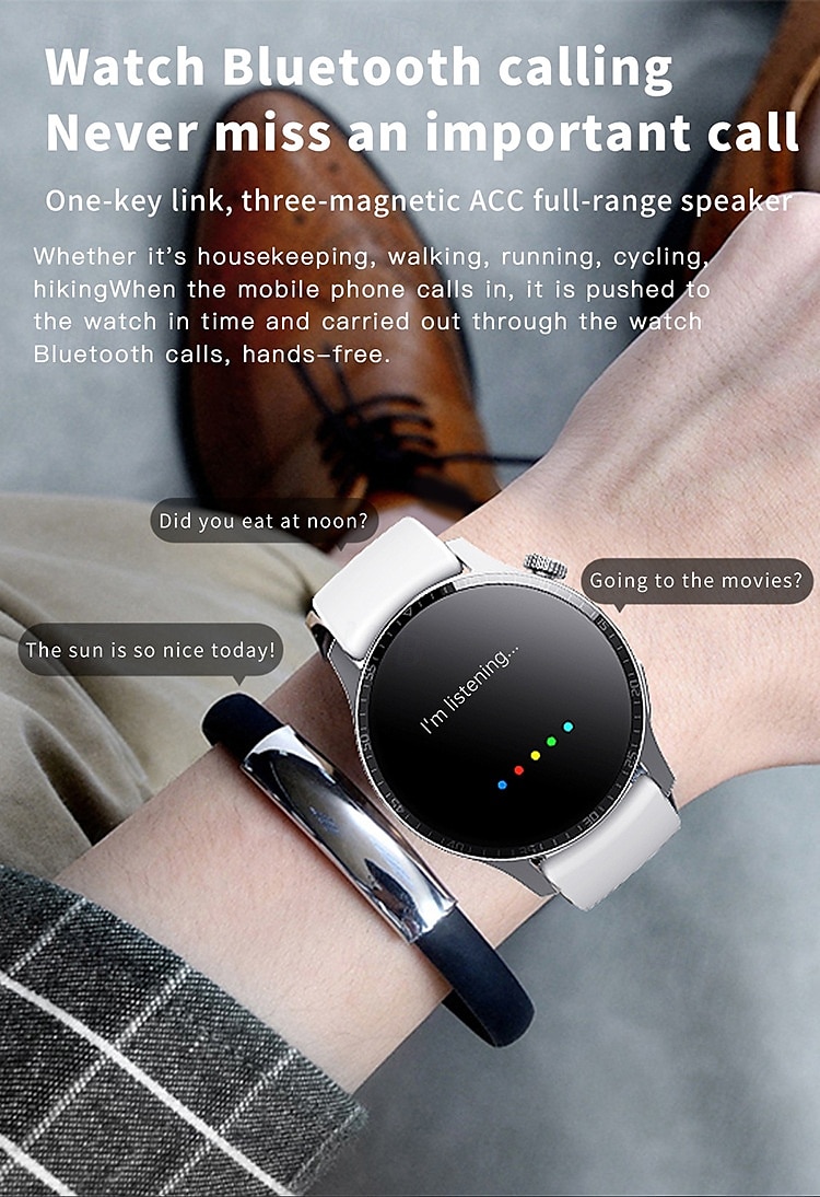 F207 Slimme horloge 1.35 inch(es) Smart horloge Bluetooth Temperatuurbewaking Stappenteller Gespreksherinnering Compatibel met: Android iOS Dames Heren Lange stand-by Handsfree bellen Waterbestendig 2025 - $62.99 –P9