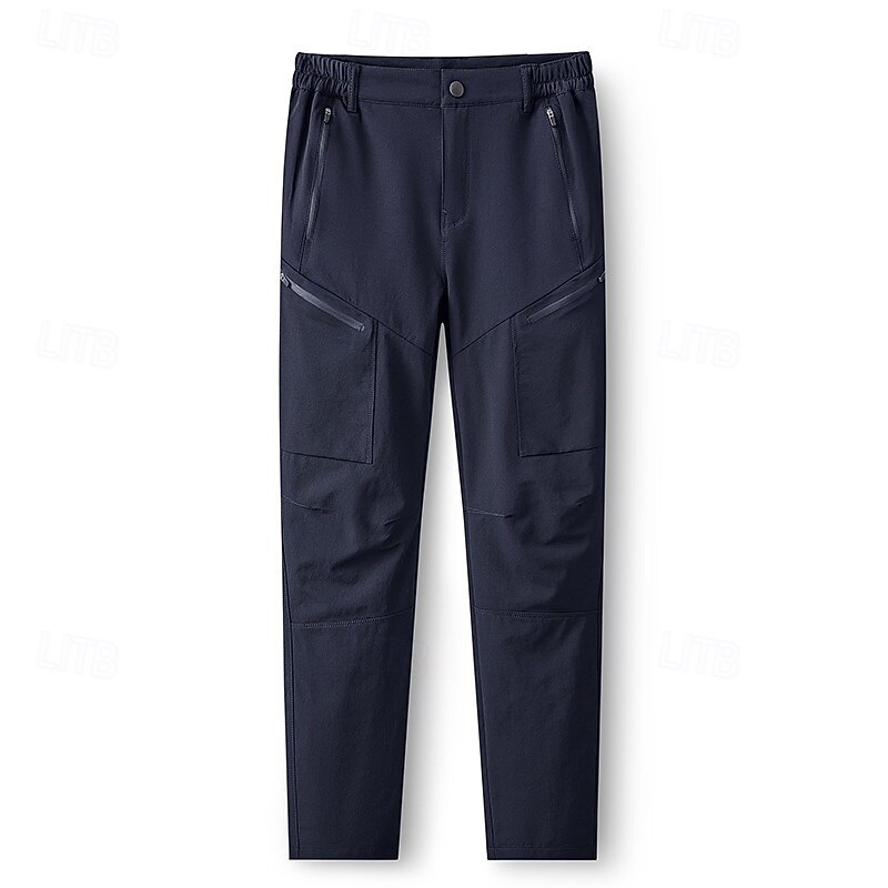 Hombre Pantalones al aire libre Pantalones para senderismo Pantalones tácticos Militar Al aire libre Ajuste regular Impermeable Transpirable Secado rápido Pantalones / Sobrepantalón Negro Azul Marino 2025 - $44.99 –P1