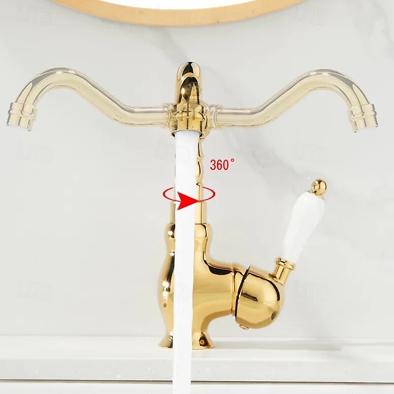 miscelatore monocomando per lavabo da bagno in ottone, rubinetti monocomando per lavabo a ponte rubinetto in ceramica, rubinetti monoforo per tubo flessibile freddo e caldo del 2025 a $80.99 –P9