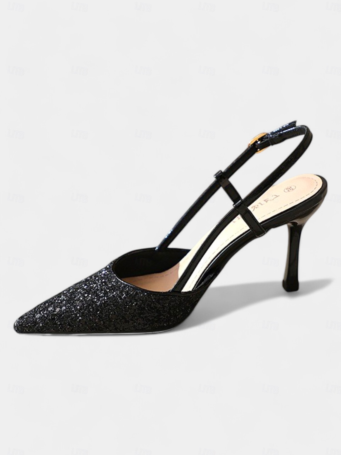 csillogó rózsa arany slingback sarkú cipő állítható bokapánttal és női cicasarkú - ideális esküvőkre és különleges alkalmakra 2025 - $54.99 –P8