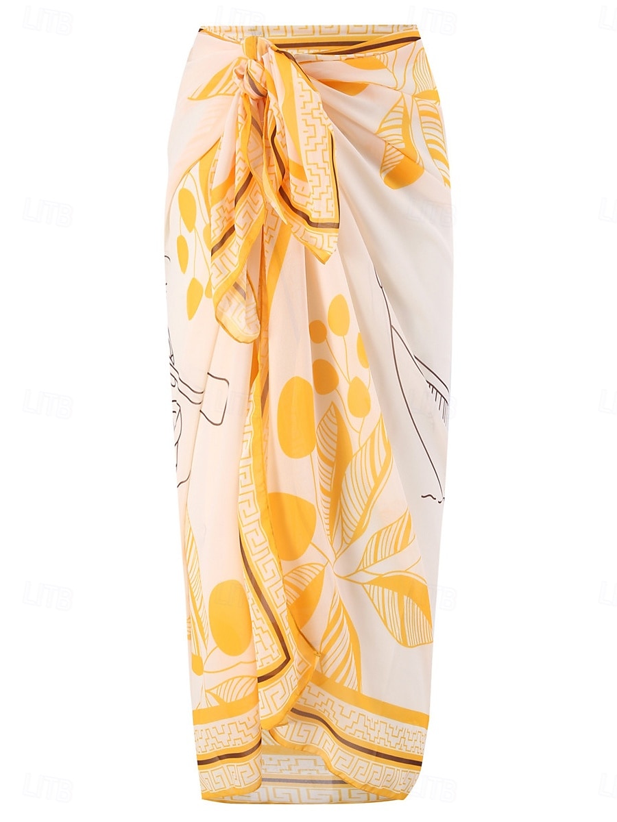 Dam Badkläder En bit 2 st Monokini Byxa Baddräkt knyt fram Öppen rygg Magkontroll Hög midja Smal Semester Standkläder Blommig Grafisk Halterneck Ärmlös Baddräkter 2025 - $52.99 –P5