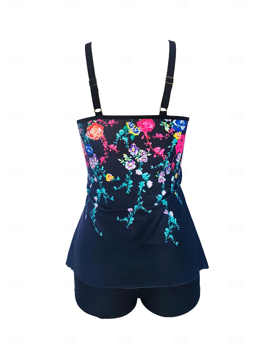 Dam Badkläder 2 st Shorts Baddräkt Öppen rygg geometriska Grafisk Blomma Rund Semester Stylish Baddräkter 2025 - $29.99 –P12