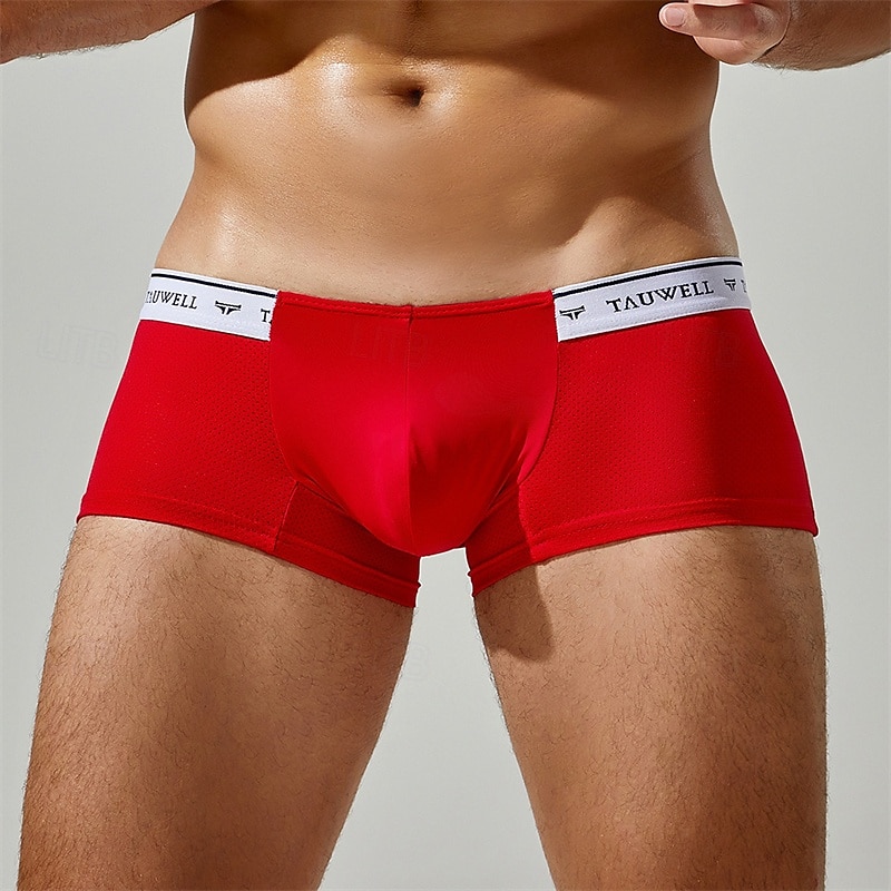 Men's 1 PCS Boxers Underwear Boxer Shorts Patchwork Nylon Breathable Soft Comfortable Color Block Mid Rise Black White 2025 - $10.49 –P12