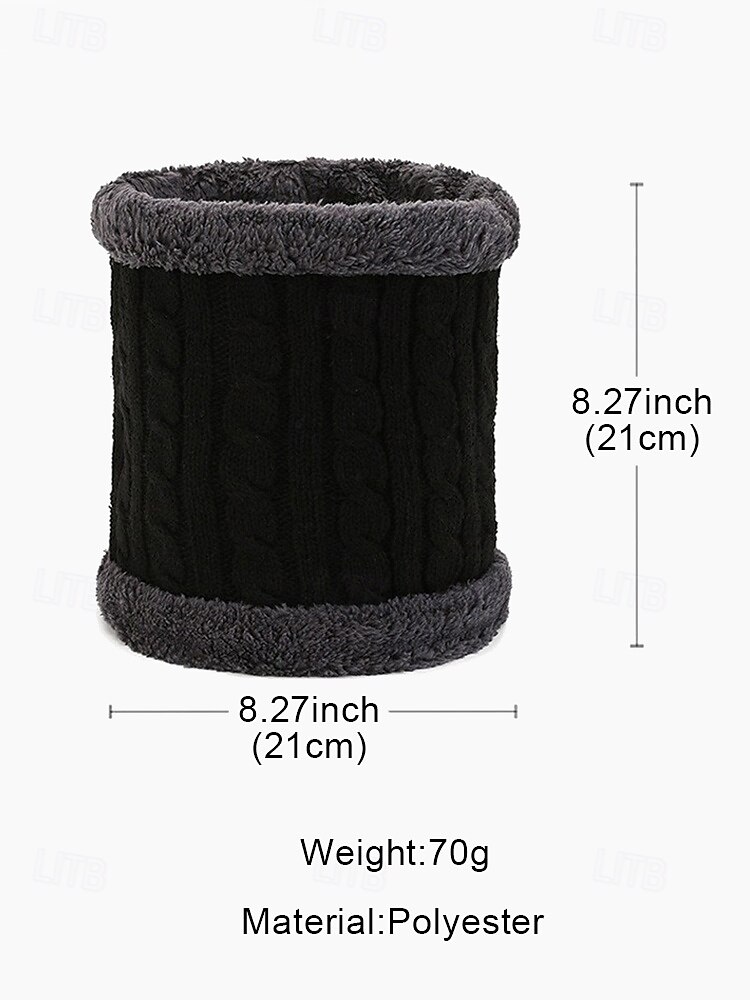 Men's Winter Knit Neck Warmer | Thick Fleece-Lined Scarf for Cold Weather, Outdoor Activities, and Casual Wear 2025 - $7.99 –P7