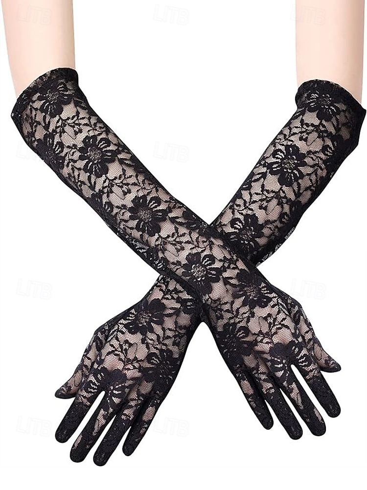 Spitzenhandschuhe im Vintage-Stil für Damen – weich, bequem und perfekt für Hochzeiten, Abschlussbälle oder Kostümpartys 2025 - $9.99 –P4