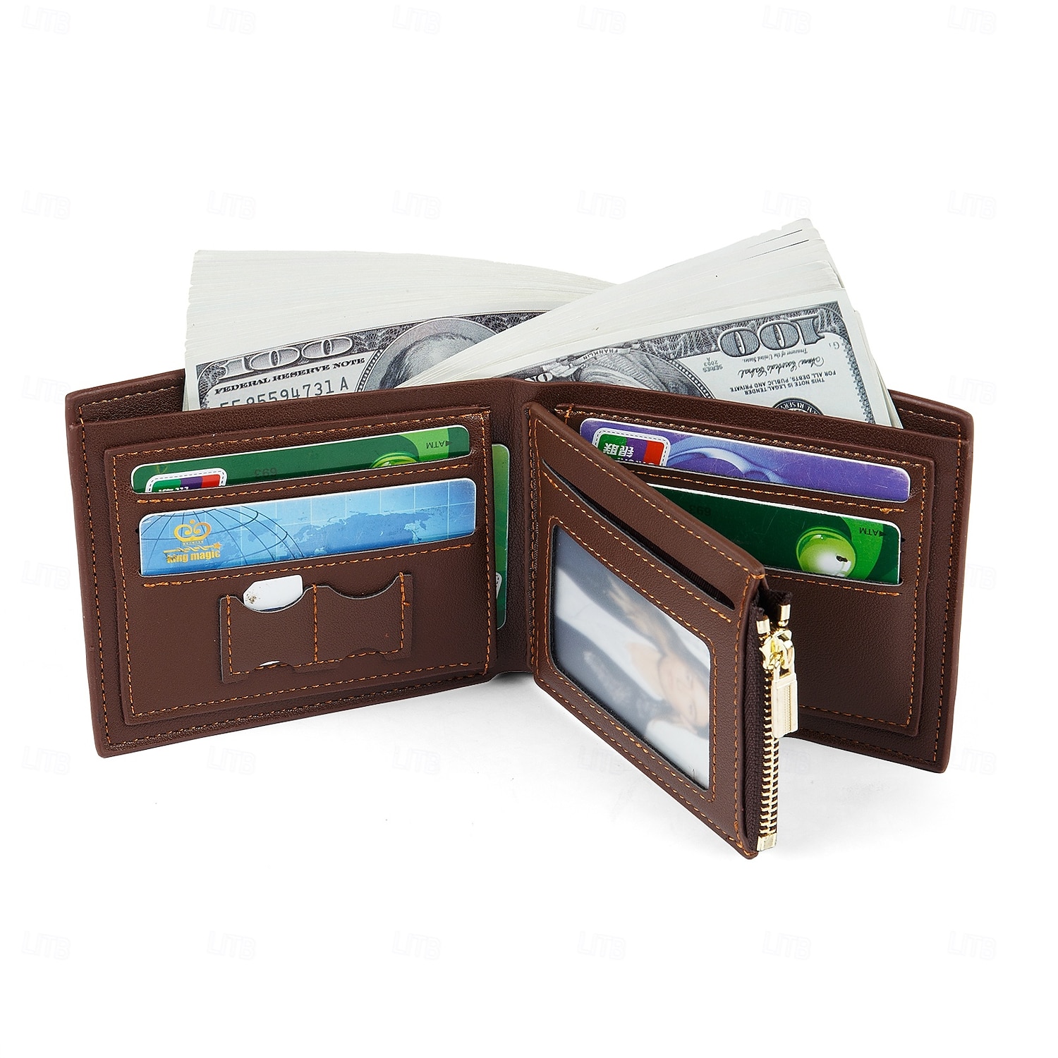 Personalized Photo Engraved Leather Wallet Custom Best Gift for Dad, Bifold Wallet for Men, Husband, Son, Father’s Day, Birthday, Christmas, Anniversary 2025 - $27.99 –P5