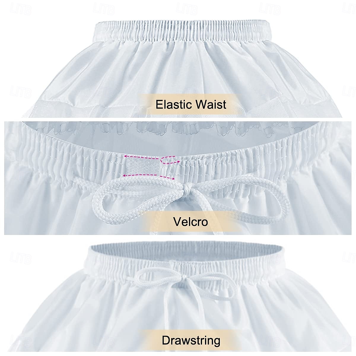 Rococo Victorian Princess Petticoat Hoop Skirt Under Skirt Tulle Skirt Solid Color Fancy Dress Girls' Masquerade Event / Party Prom Kid's Skirt 2026 - $16.49 –P5