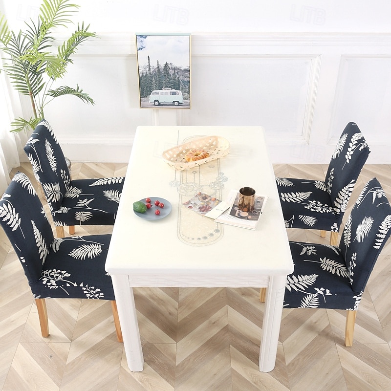 Funda elástica para silla de comedor, funda elástica y duradera para silla de comedor con respaldo alto, ideal para proteger y refrescar las sillas de comedor, agrega comodidad y estilo a la decoración de su comedor 2025 - $10.99 –P1