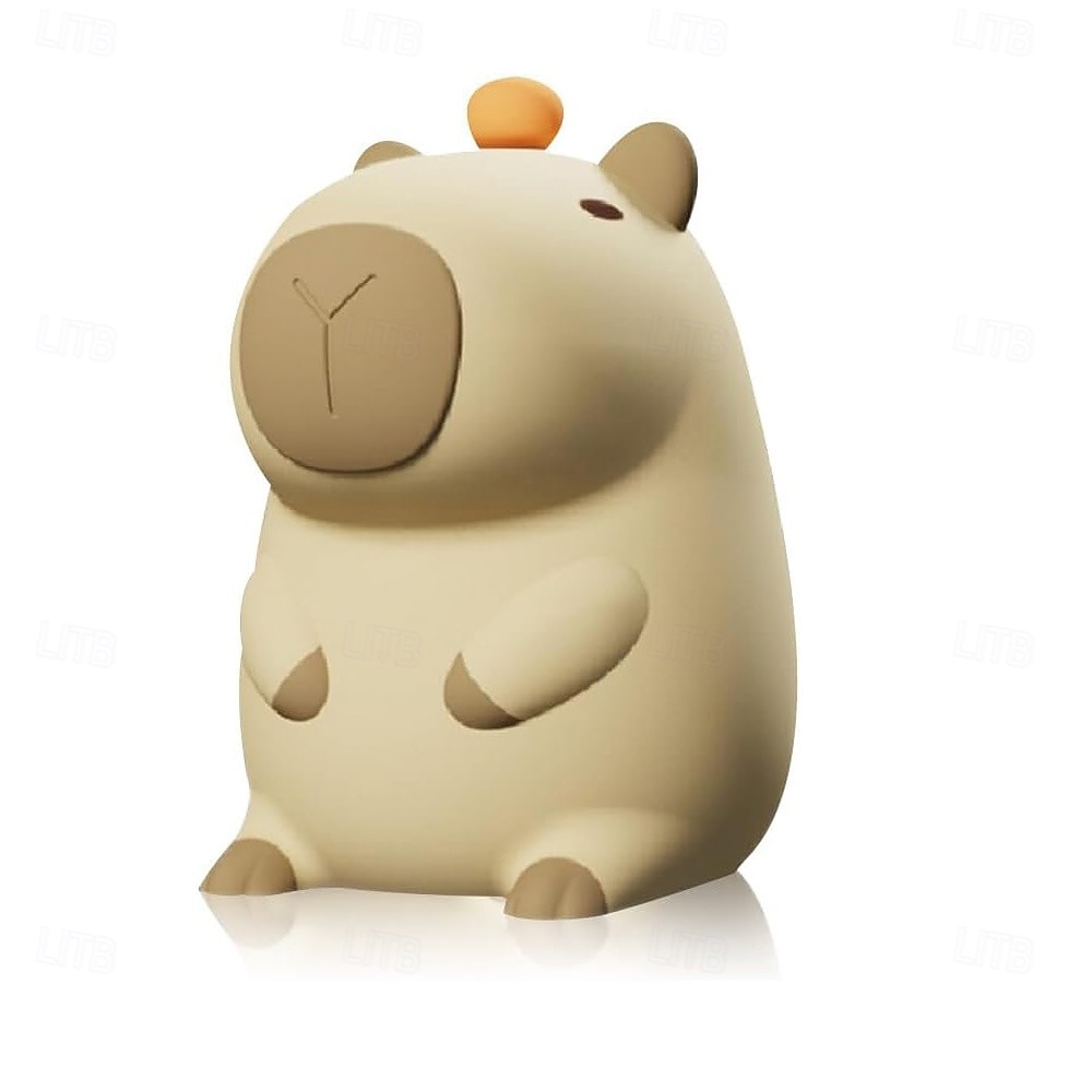 Cute Cartoon Capybara Silicone Night Light USB Rechargeable Timing Dimming Sleep Night Lamp for Children's Room Decor 2026 - $43.99 –P8