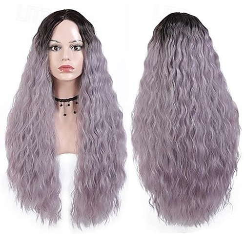 synthetische Cosplay-Perücke, lange, trendige Perücke, hitzebeständige Faser, verworrenes, lockiges Haar, natürlich aussehend, leicht anzubringende Perücke für Frauen, Party, Cosplay, Halloween 2025 - $19.49 –P4