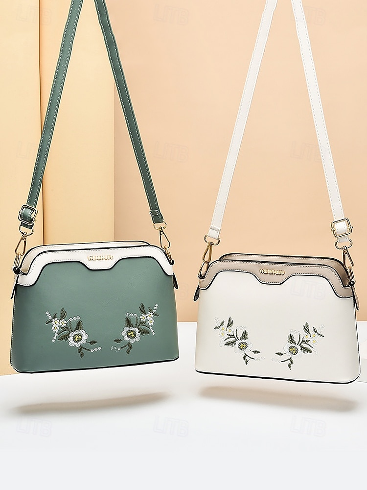 dámská květinová vyšívaná crossbody kabelka – elegantní kabelka přes rameno s nastavitelným popruhem, ideální pro běžné i formální příležitosti 2025 - $24.99 –P1