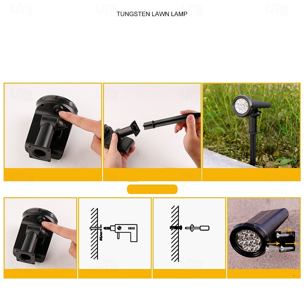 Solar Powered 7LED/10LED Waterproof Landscape Spotlight, Adjustable Outdoor Wall Light for Outdoor Patio Wall Landscape Light 2026 - $16.99 –P4