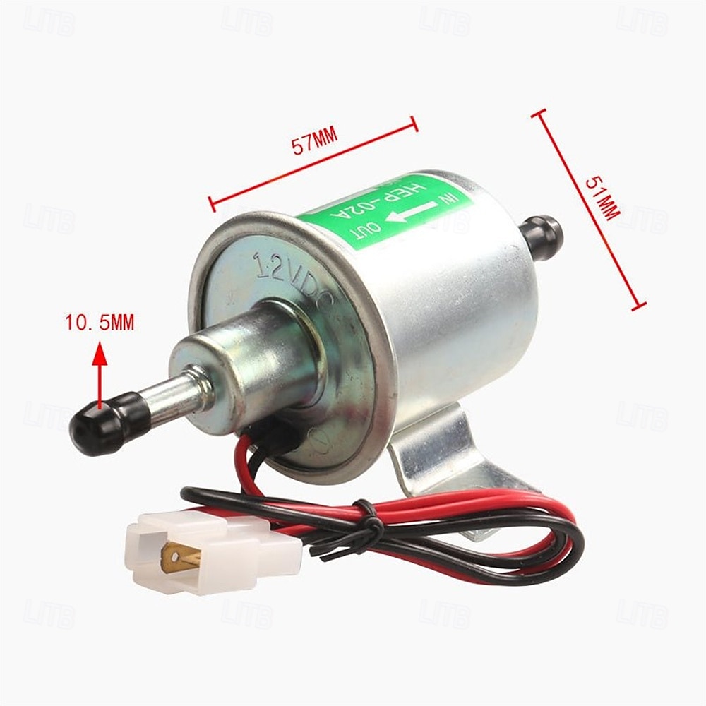 Kit de pompe à carburant électrique universelle 12 V/24 V 3-6 psi basse pression avec filtre à carburant 6,56 pi 5/16" de diamètre intérieur Remplacement de la conduite de carburant pour carburateur de 2025 ? $29.99 –P7