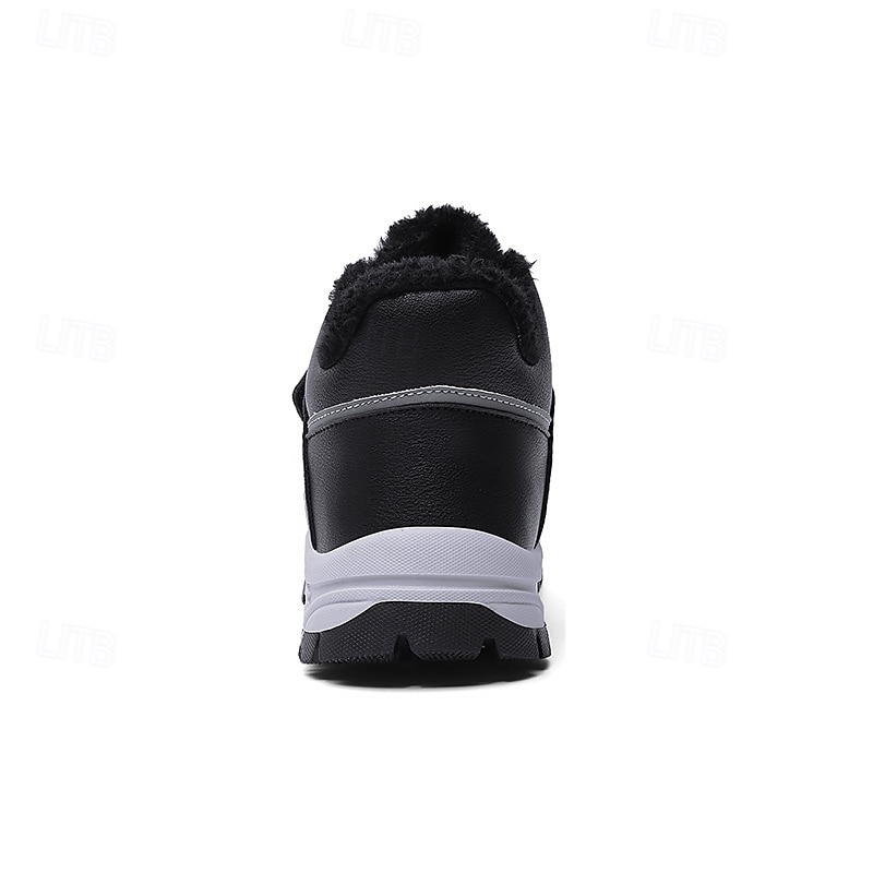 botas masculinas para caminhadas ao ar livre no inverno - tênis quentes forrados com pele, à prova d'água, com sola antiderrapante e tira de velcro de 2025 por $54.99 –P3