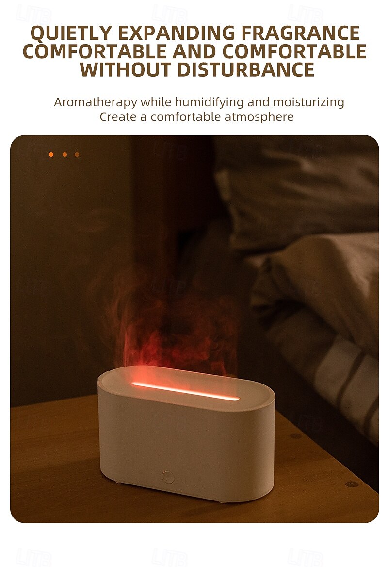 Colorful Simulation Flame Aromatherapy Machine Desktop Home Office USB Air Humidifier Aromatherapy Machine 2025 - $21.99 –P6